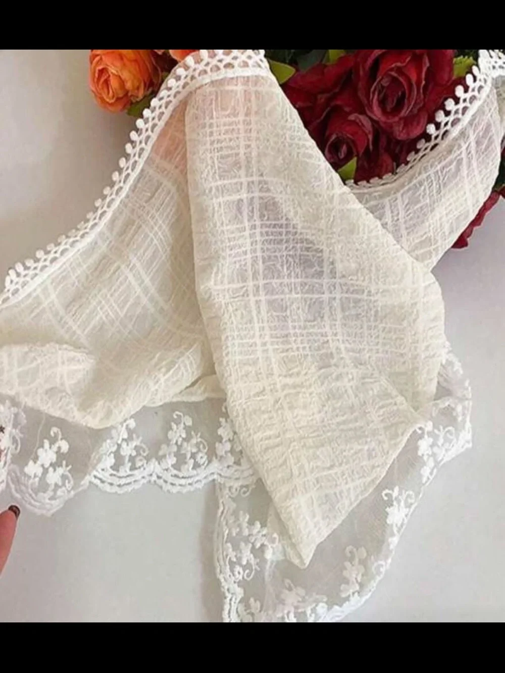 White cream Lace Bandana Scarf / Waist & Bag Accessory🌼New and sealed ✅